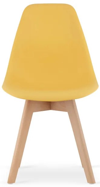 Jedálenská stolička KITO horčicová / naturálne nohy