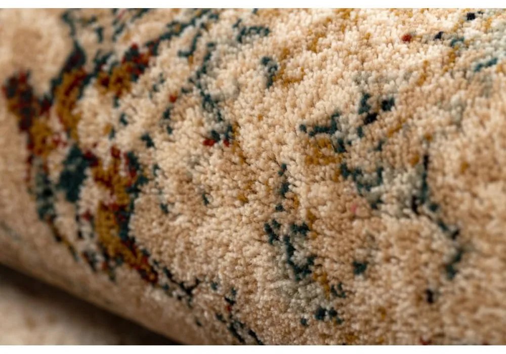 Vlnený kusový koberec Kalar béžovo zelený 170x235cm