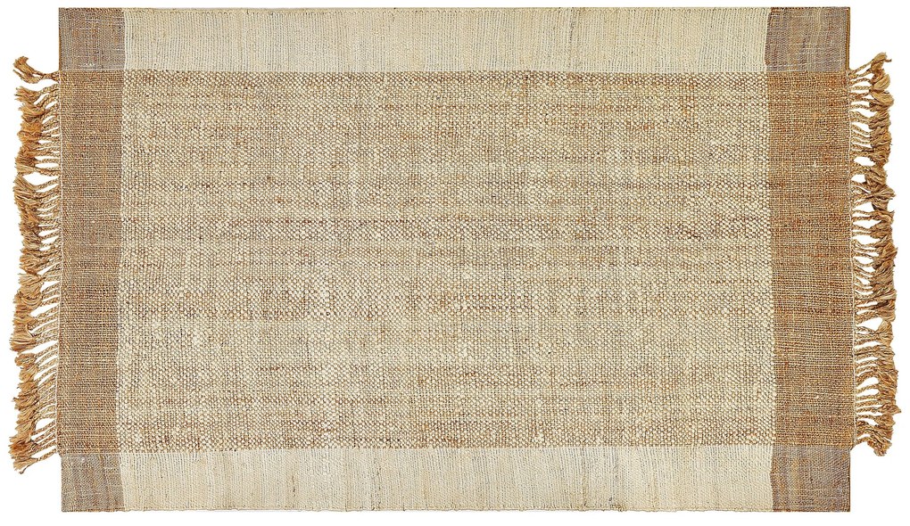 Jutový koberec 160 x 230 cm béžový DEDEMLI Beliani