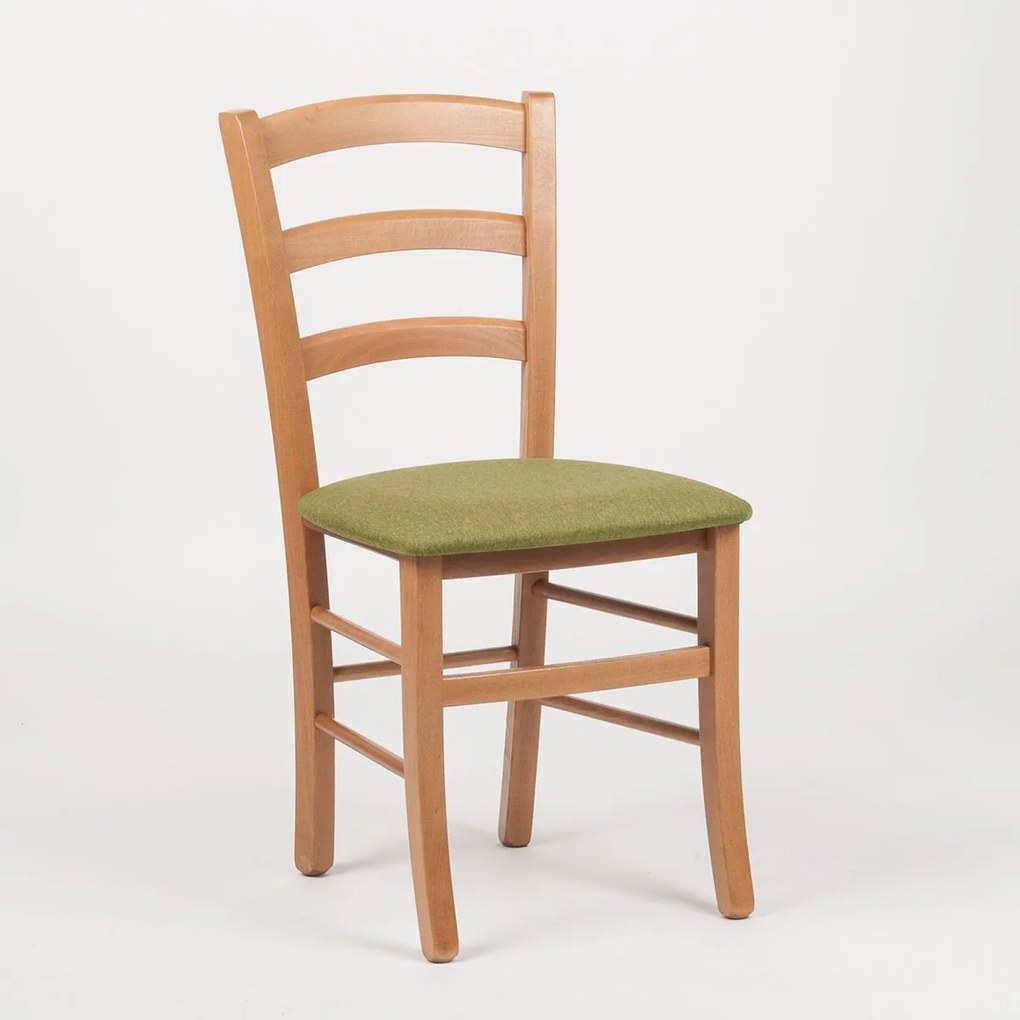 Stima stolička PAYSANE s čalúneným sedákom Vyberte odtieň ->: Dub, Vyberte látku ->: LUX Zelená 18
