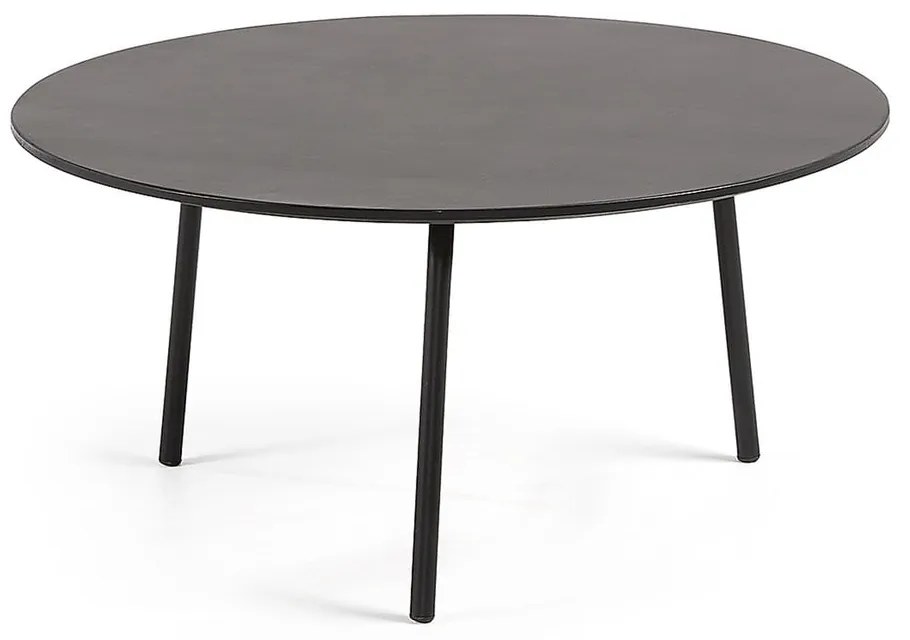 Čierny konferenčný stôl La Forma Ulrich, ⌀ 70 cm