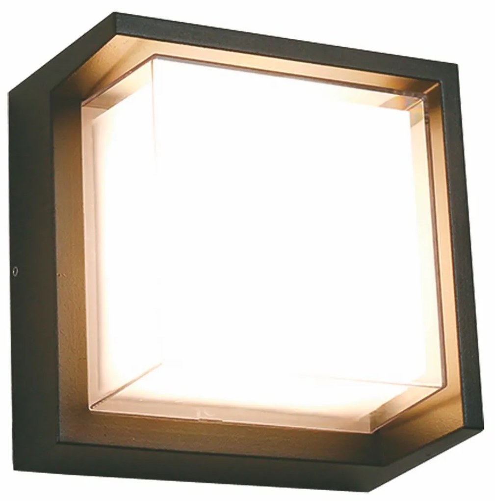 LED vonkajšie nástenné osvetlenie MALAGA K, hranaté Top-light MALAGA H Malaga H