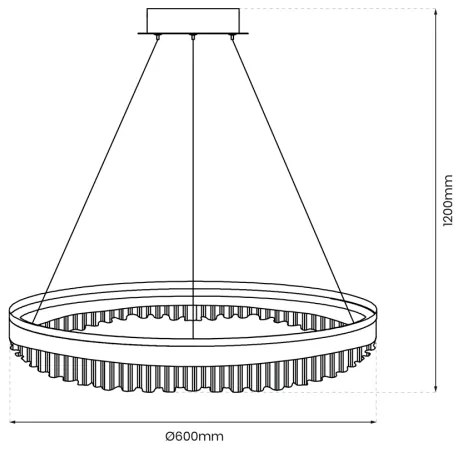 LED Luster na lanku LED/52W/230V pr. 60 cm zlatá