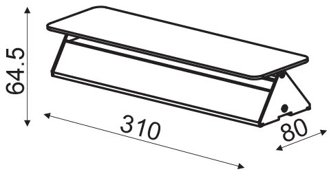 ACA Lighting LED nástenné dekoratívne svietidlo PYRAMID 10W/230V/3000K/900Lm/IP20, biele