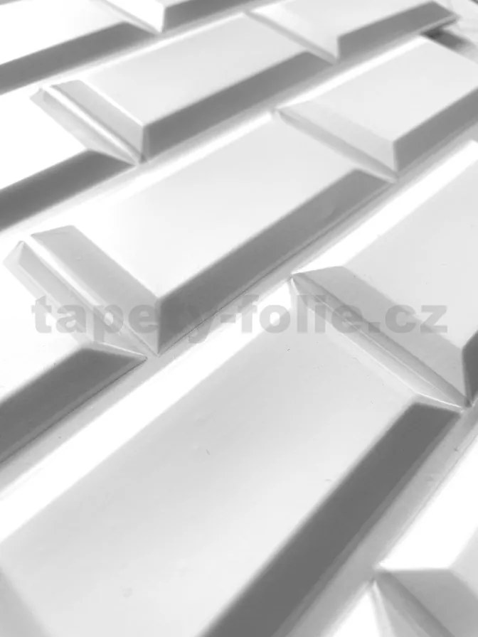 Samolepiace PVC panely 3D panely PCVS06, rozmer 30 x 30 cm, obklad biely, IMPOL TRADE