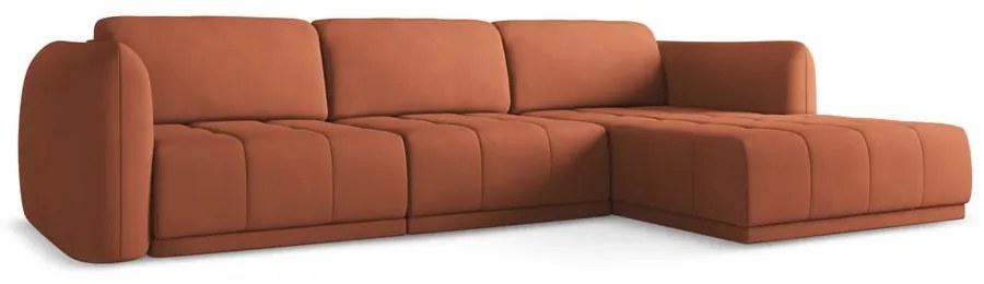 Oranžová rohová pohovka (pravý roh) Hoku – Makamii