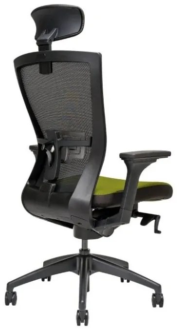 Kancelárska ergonomická stolička MERENS — látka, čierna / viac farieb Červená