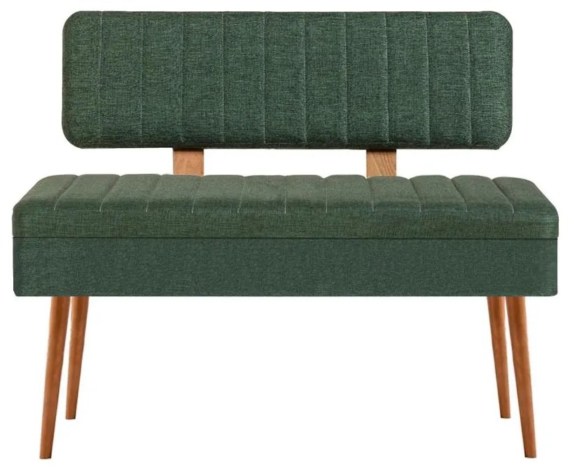 Prešívaná lavica VINA 85x105 cm zelená/borovica atlantic