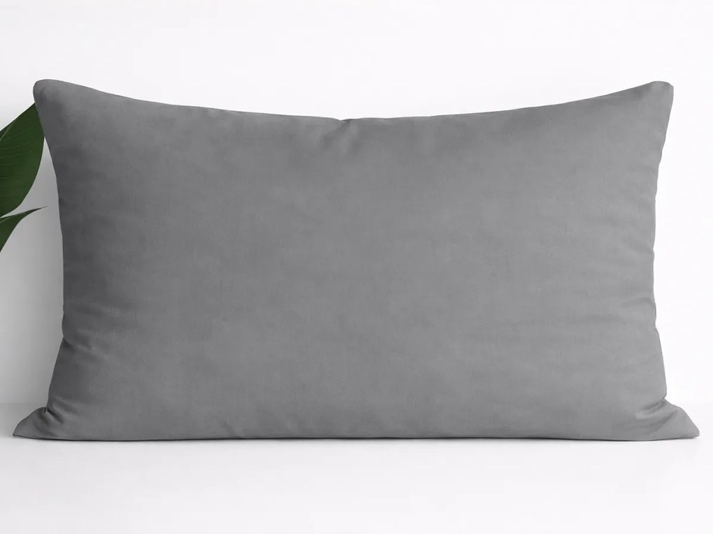 XPOSE® Bavlnená obliečka na vankúš MICHAELA - tmavo sivá 70x90 cm