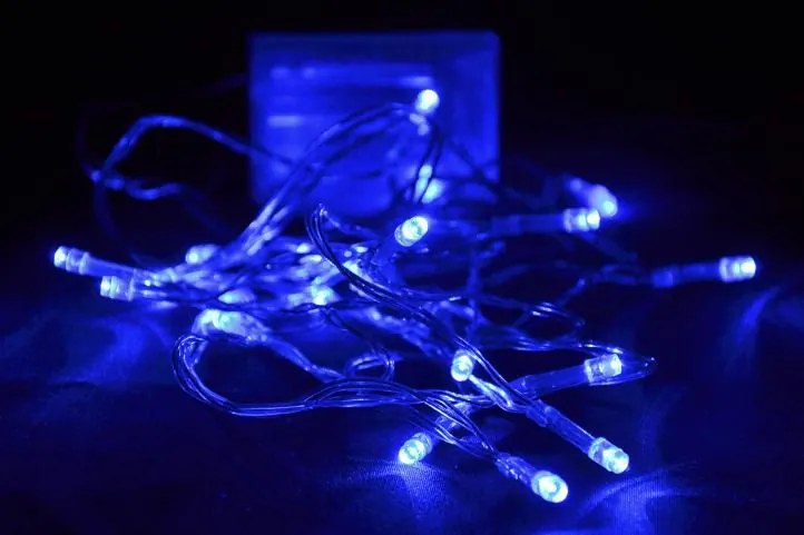 GARTHEN Vianočné LED osvetlenie, 2 kusy, 450 cm, modré