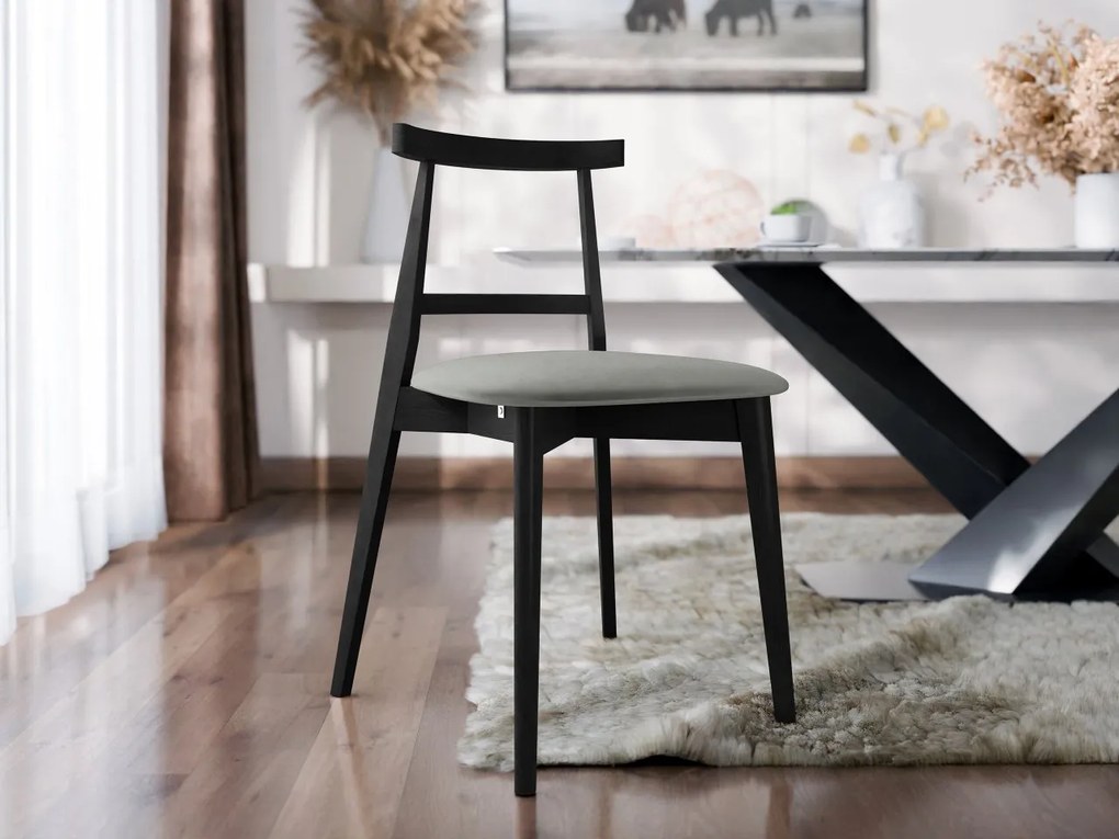 Čalúnená jedálenská stolička KT71, Dostupné poťahy: Magic Velvet 2205, Farby: buk