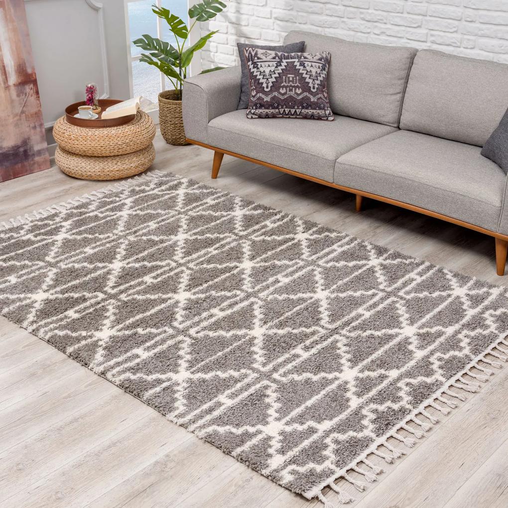 Dekorstudio Shaggy koberec s dlhým vlasom PULPY 530 sivý Rozmer koberca: 80x300cm