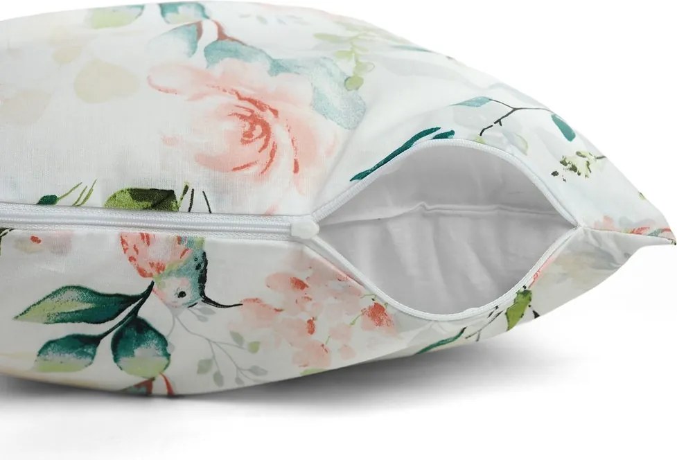 Polášek Bavlnená obliečka na vankúšik - kvetinová harmónia sivá | 70 x 90 cm