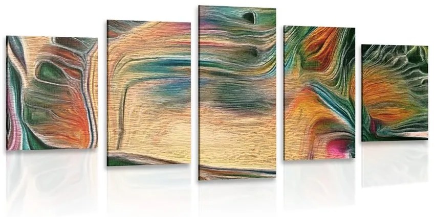 5-dielny obraz psychadelická abstrakcia Varianta: 100x50