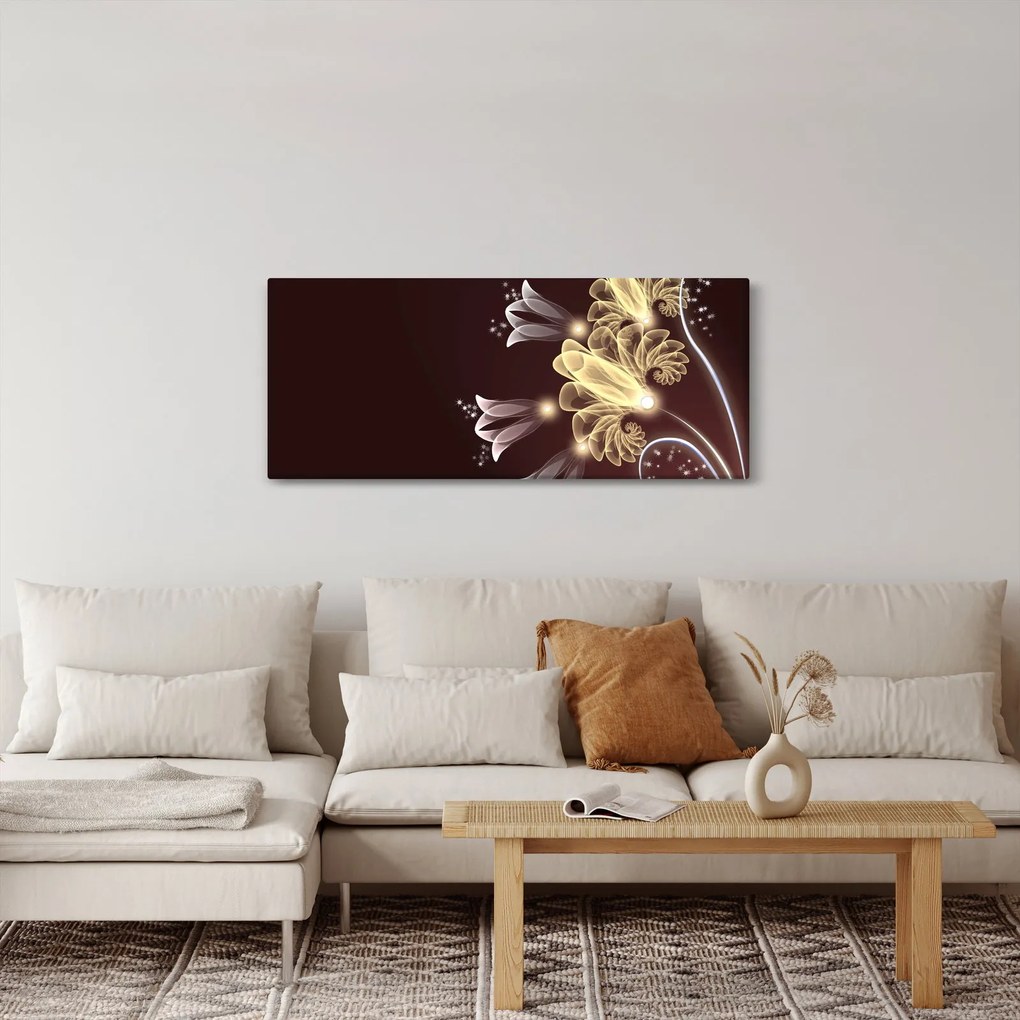 Obraz - Žiarivé kvety (120x50 cm)