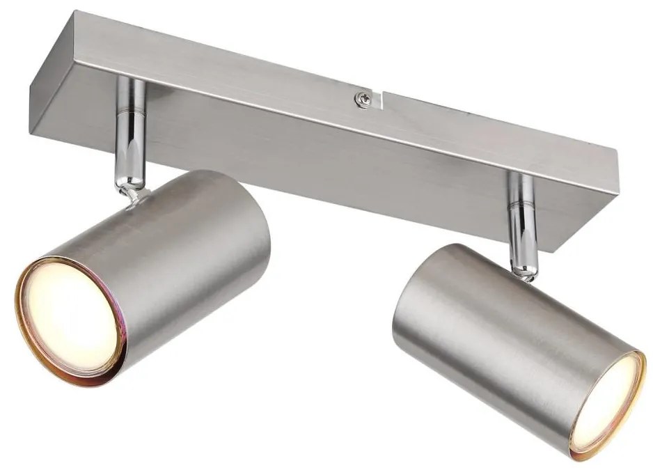 Globo 57911-2 - Bodové svietidlo ROBBY 2xGU10/25W/230V matný chróm