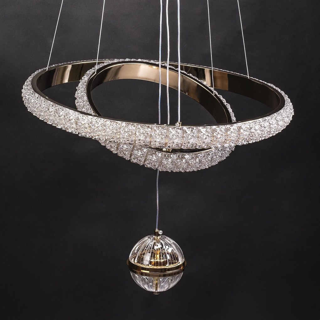 Toolight Toolight, stropné svietidlo 50cm, 160W, 4000K, 5000lm, G143-CP, zlatá, OSW-02613