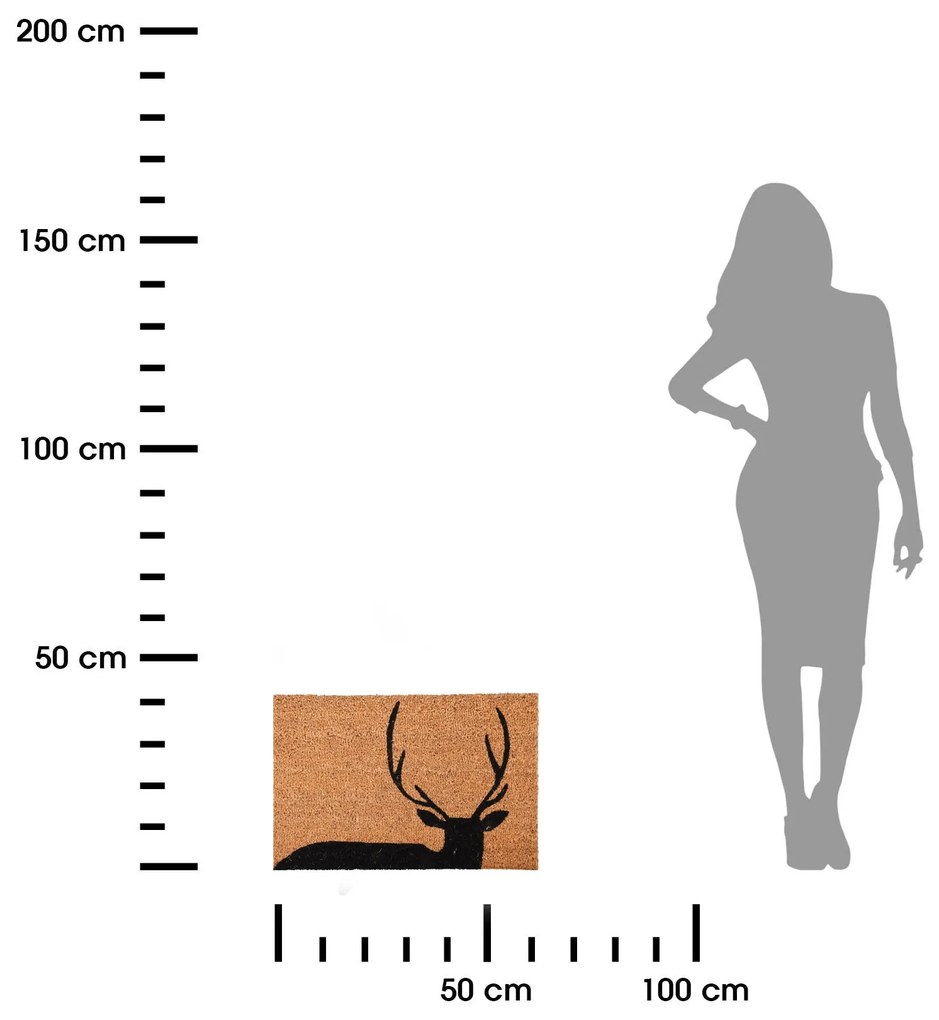 Vonkajšia rohožka Deer, 60x40 cm