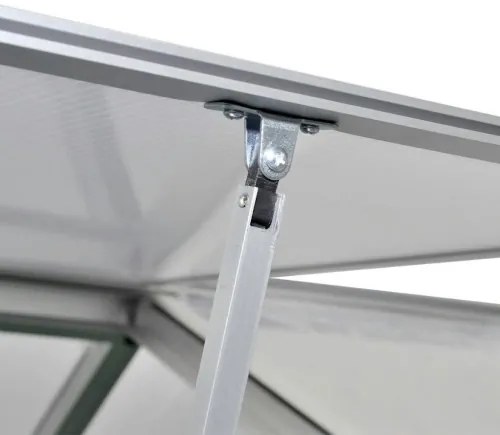 vidaXL Skleník, spevnený hliník 10,53 m²-