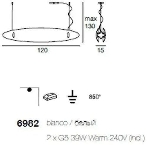 Závesné svietidlo Závesná lampa Linea Light Skate 6982 6982