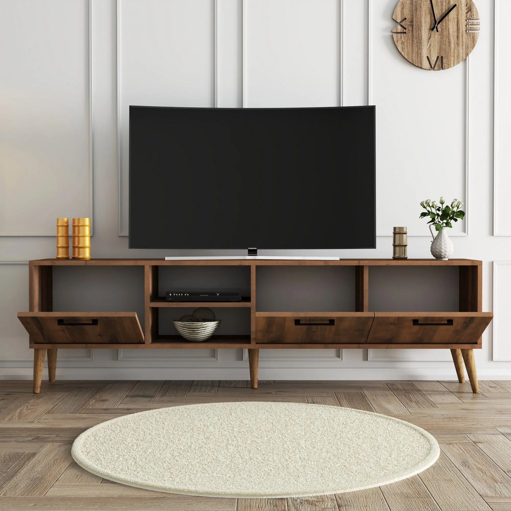 TV stolík/skrinka Essex 1 (Orech). Akcia -20%. Vlastná spoľahlivá doprava až k Vám domov. 1073459
