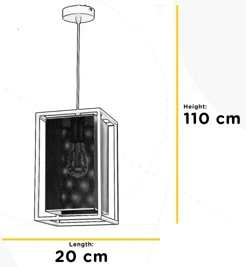 ONLI - Luster na lanku MALIK 1xE27/22W/230V zlatá/čierna