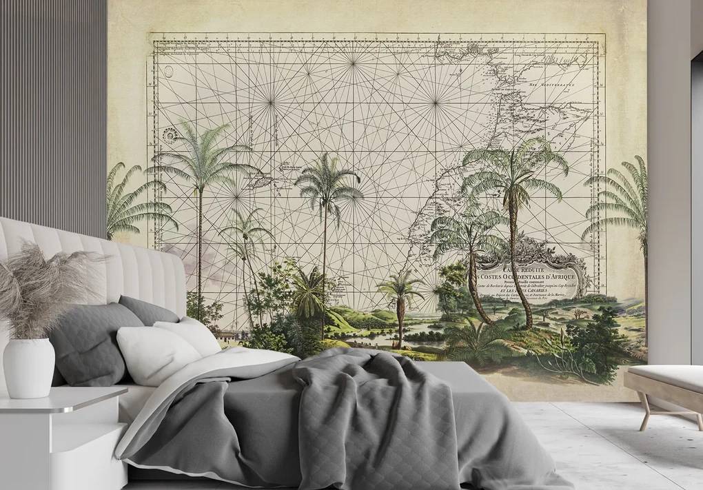 Gario Fototapeta Afrika a mapa - Andrea Haase Materiál: Vliesová, Rozmery: 100 x 70 cm