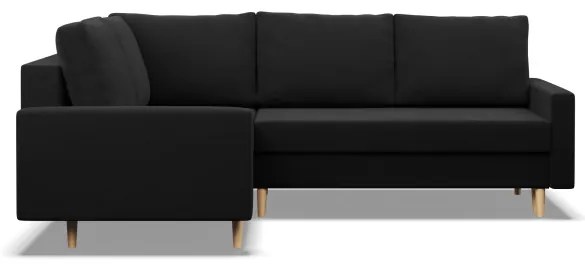 Rohová rozkladacia sedačka BLANK Comfort ľavá, čierna