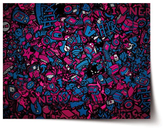Sablio Plagát Kreslené obrázky - 60x40 cm