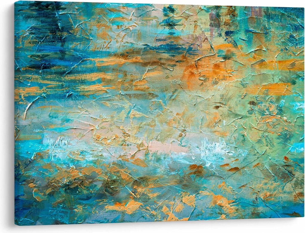 Obraz modrej abstrakcie (70x50 cm)