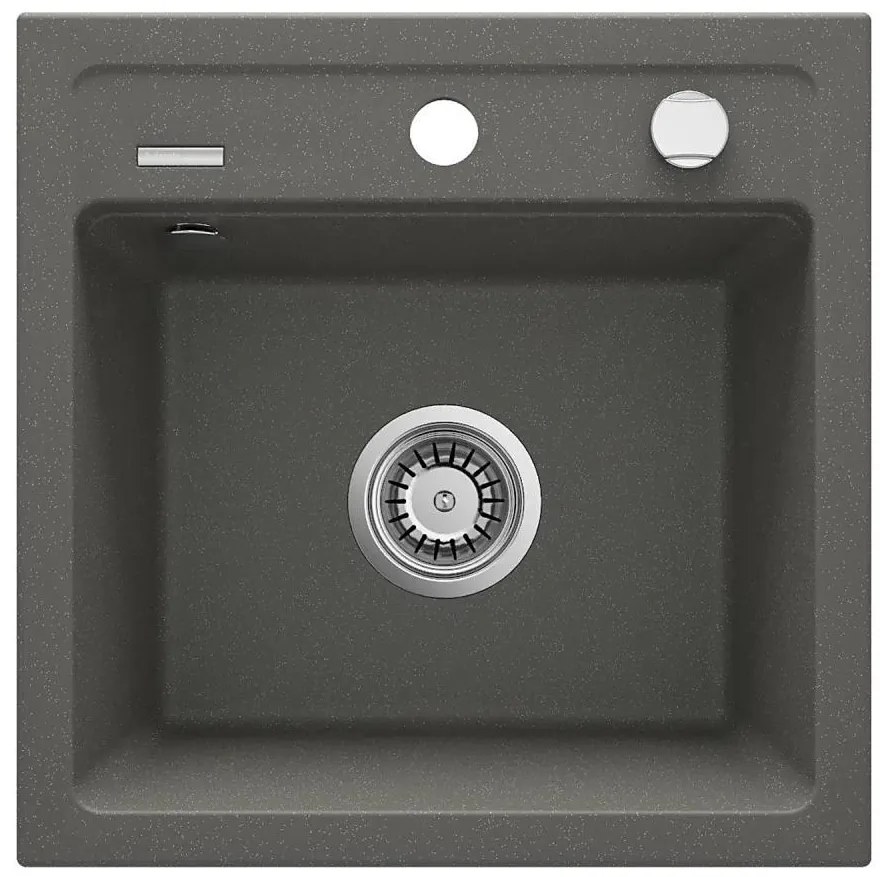 Deante ZQZ_T103 - Kuchynský drez ZORBA 44x44 cm granit/antracit