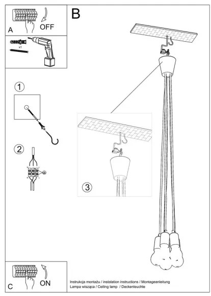 Luster na lanku DIEGO 5xE27/60W/230V zelená