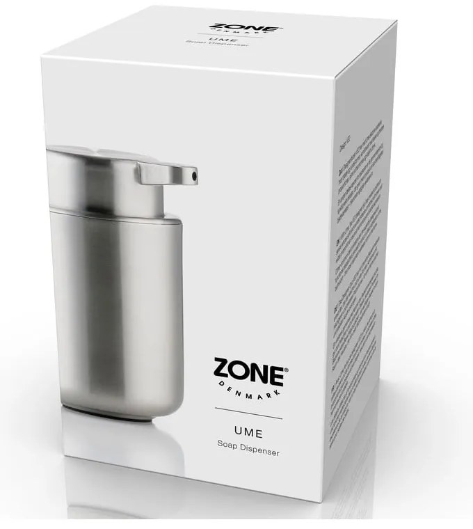 Dávkovač mydla z nehrdzavejúcej ocele v matne striebornej farbe 250 ml Ume Steel – Zone