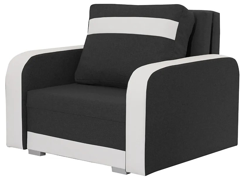 Kreslo KONRAD s funkciou spania Čierna/biela