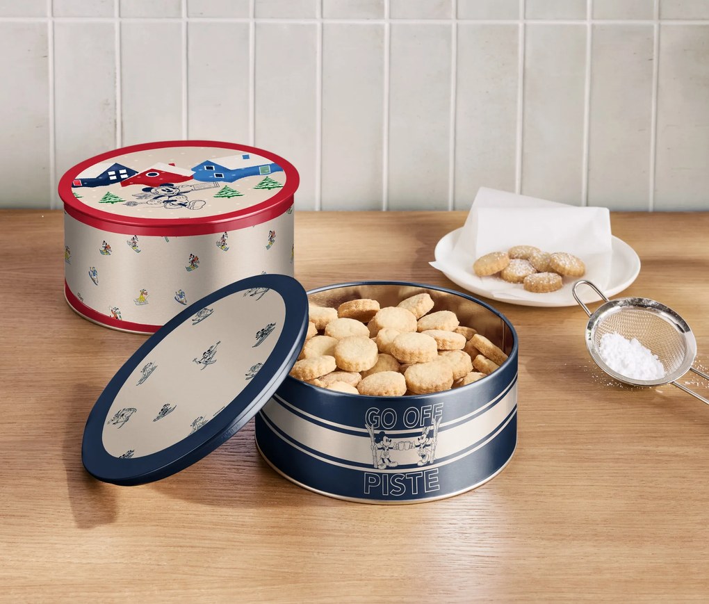 Kovové dózy na sušienky »Mickey and Friends«, 2 ks