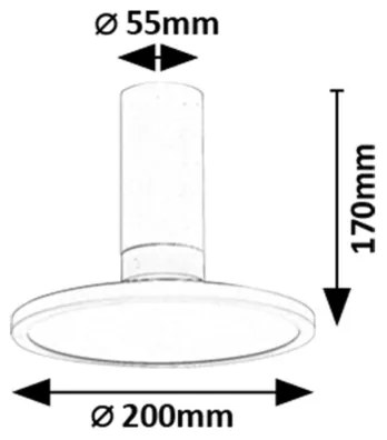 Rabalux 71328 - LED Stropné svietidlo OVIDIA LED/20W/230V 3000K biela