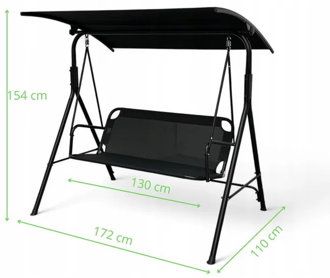 Záhradná hojdačka pre 3 osoby 4006D – béžová