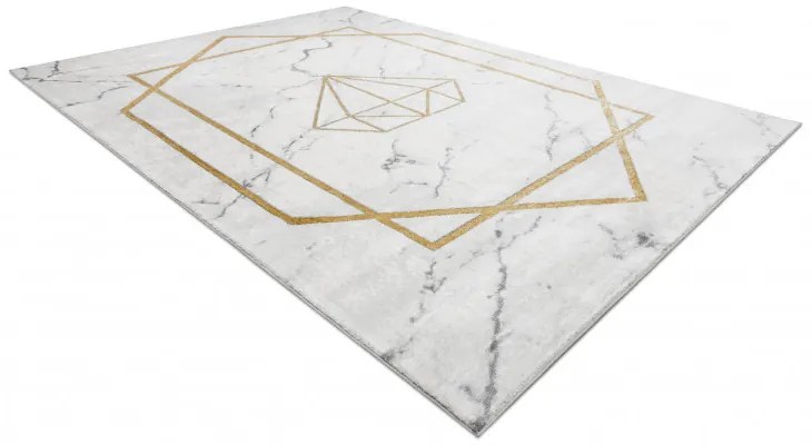 Kusový koberec Emerald diamant 1019 cream and gold, 140x190, biela, kancelária, Dywany Łuszczów
