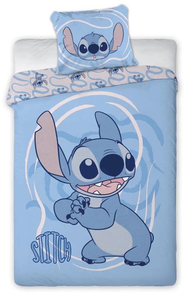 Faro DETSKÉ BAVLNENÉ OBLIEČKY LILO AND STITCH 160X200 CM, 1KS 70X80 CM VZOROVANÉ
