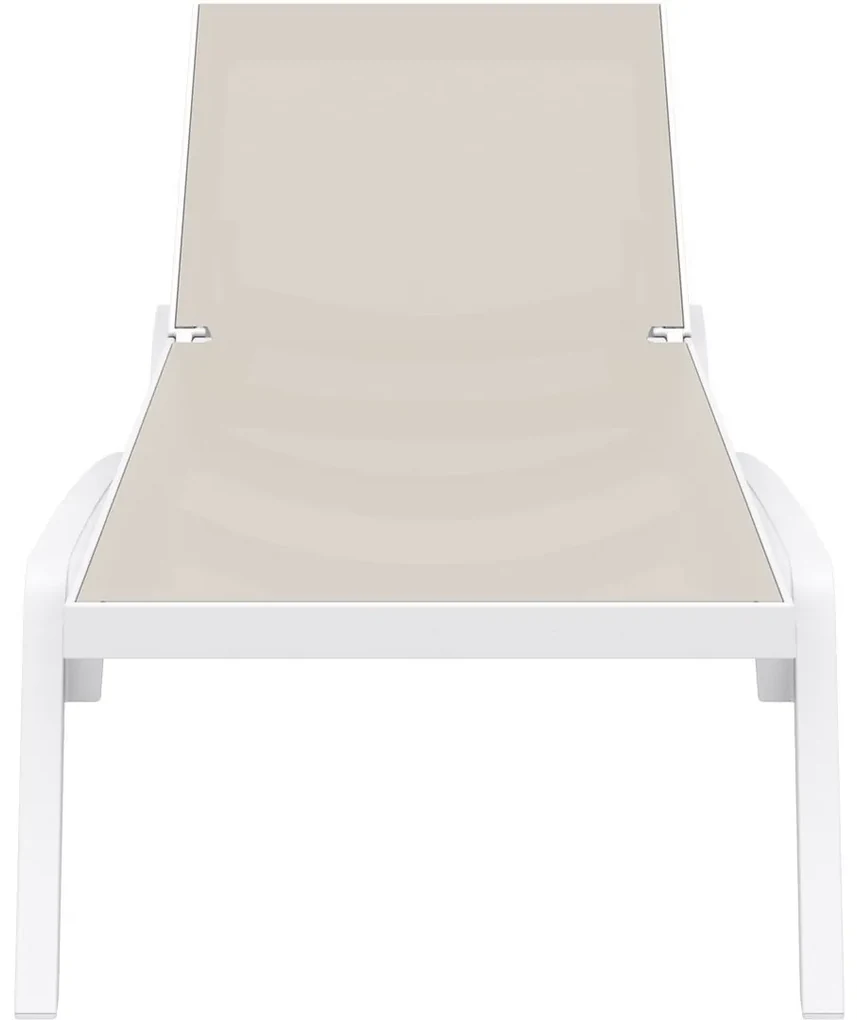 PACIFIC záhradné lehátko white/tuquoise
