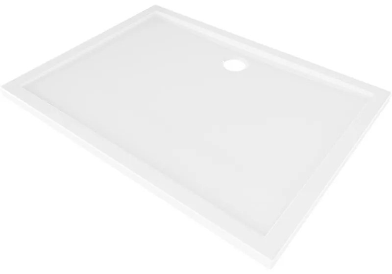 Mexen Flow, obdĺžniková sprchová vanička, slim, 85 x 130 cm, biela lesklá, 46R108513