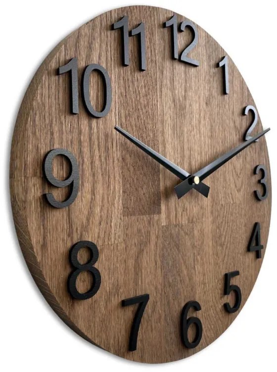 Drevené hodiny na stenu do obývačky I SENTOP MAS017-3072-black-hands