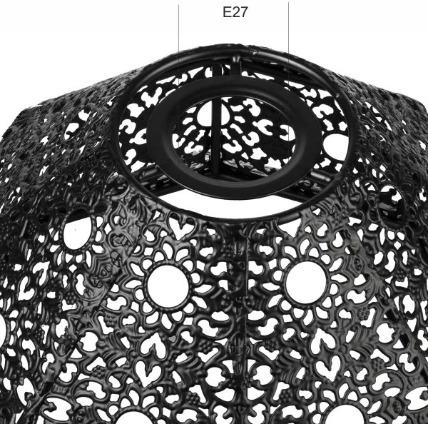 Náhradné tienidlo k lustru SAMIRA E27 pr. 33 cm čierna