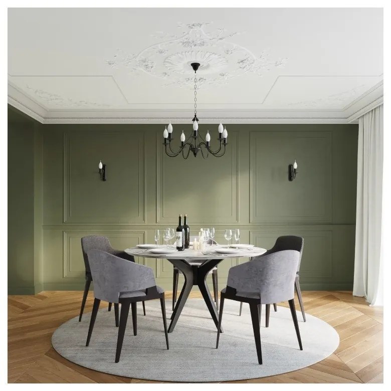 Čierne stropné svetlo Sollux Floriano 7