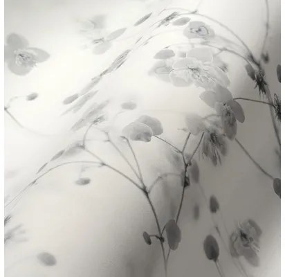 Vliesová tapeta flowers vidiecky štýl šedo-biela 10,05x0,53 m