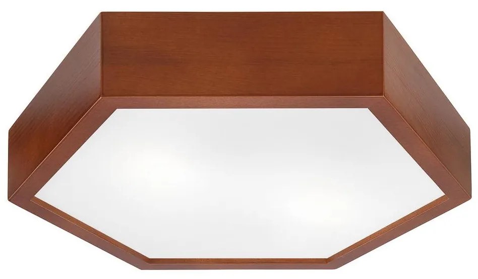 Stropné svietidlo HEX 2xE27/60W/230V pr. 43 cm borovica hnedá