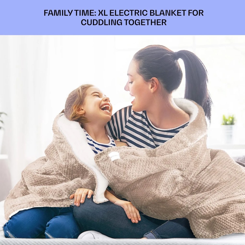 Klarstein DR Watson Deluxe XXL, elektrická deka, 160 W, 9 úrovní ohrevu, 200 x 180 cm