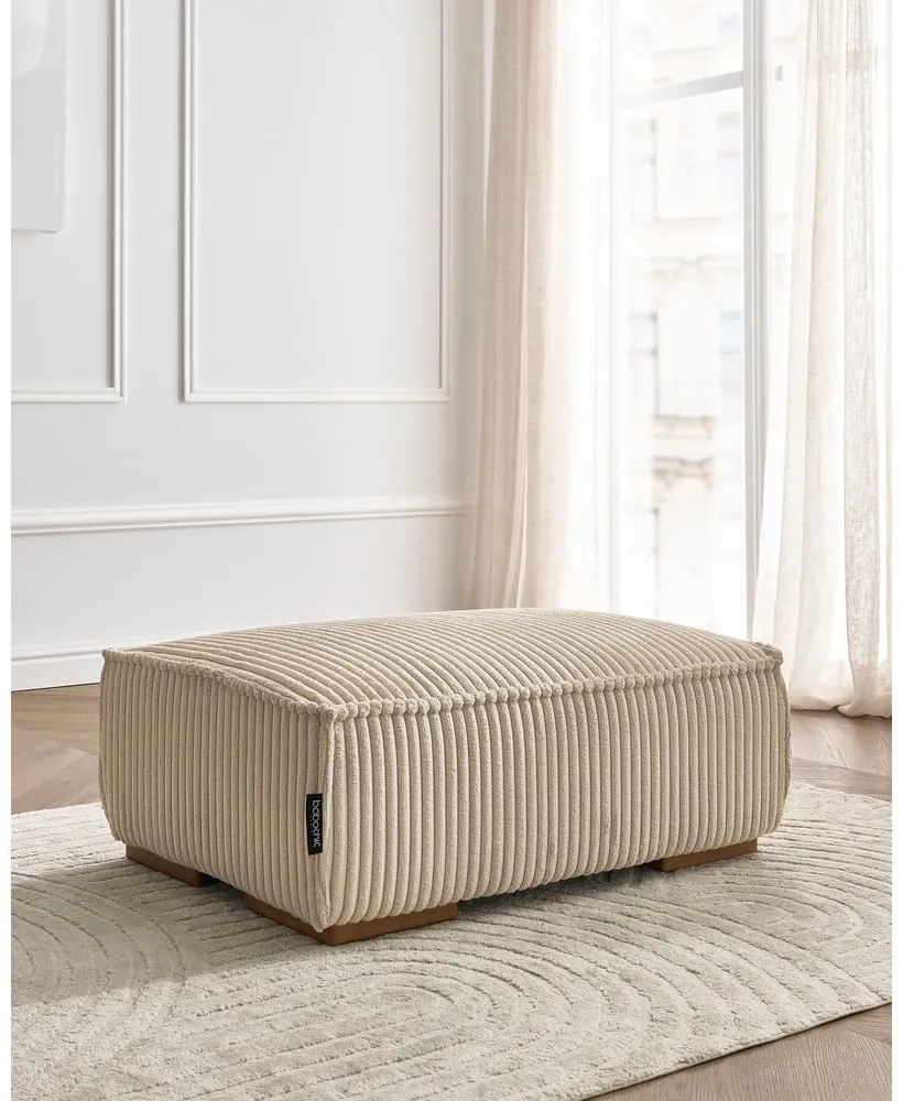 Svetlohnedá menčestrová podnožka Chelsea – Bobochic Paris