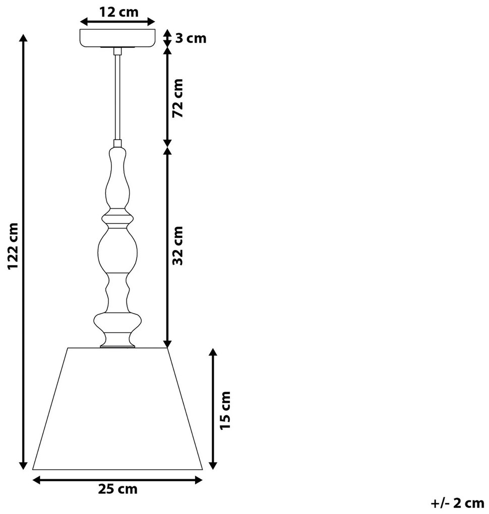 Kovová závesná lampa čierna FLUVIA Beliani