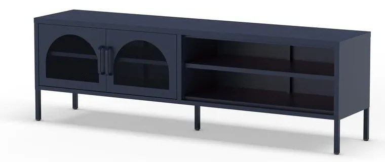Tmavomodrý TV stolík 160x50 cm Diora – Marckeric